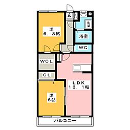 BellFlower参番館 2LDKの間取図画像