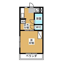 ラッセルコートA 1DKの間取図画像