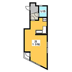 松尾ヴィラ ワンルームの間取図画像