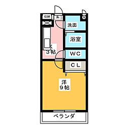 マンションアルティア2 1Kの間取図画像