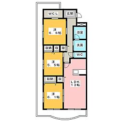 グレースイーグレット 3LDKの間取図画像