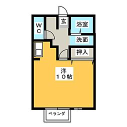メゾン・ド・リンデンA ワンルームの間取図画像
