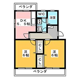 間取図画像 2DK