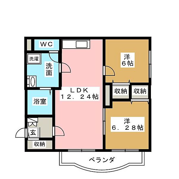 グレイス ｜静岡県富士市神谷新町(賃貸マンション2LDK・2階・54.68㎡)の写真 その2