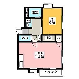 シャトレF2 1LDKの間取図画像