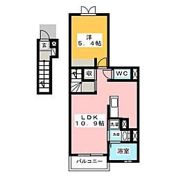 ルラールアドバンス 1LDKの間取図画像