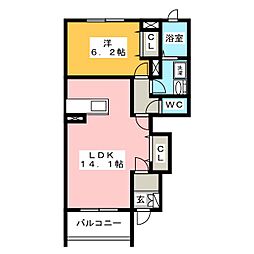 グラン・エスト1 1LDKの間取図画像