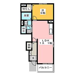 クラーヴォ1 1LDKの間取図画像