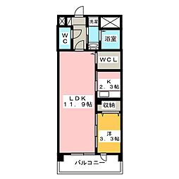 プロスペリテ 1LDKの間取図画像