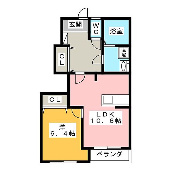 Ｃｉｅｌ　Ｅｔｏｉｌｅ ｜静岡県富士宮市大中里(賃貸アパート1LDK・1階・44.62㎡)の写真 その2
