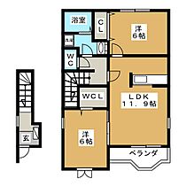 プレコリーヌV  ｜ 静岡県富士宮市舞々木町（賃貸アパート2LDK・2階・58.80㎡） その2