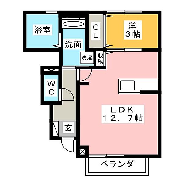 ドエル・グレイス ｜静岡県富士宮市東阿幸地(賃貸アパート1LDK・1階・42.02㎡)の写真 その2