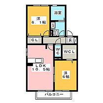 メゾン・ドゥ・ロワイヤルＢ  ｜ 静岡県富士宮市淀師（賃貸アパート2LDK・1階・55.00㎡） その2