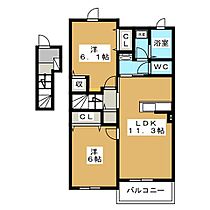 クラニアI号館  ｜ 静岡県富士宮市中島町（賃貸アパート2LDK・2階・57.07㎡） その2