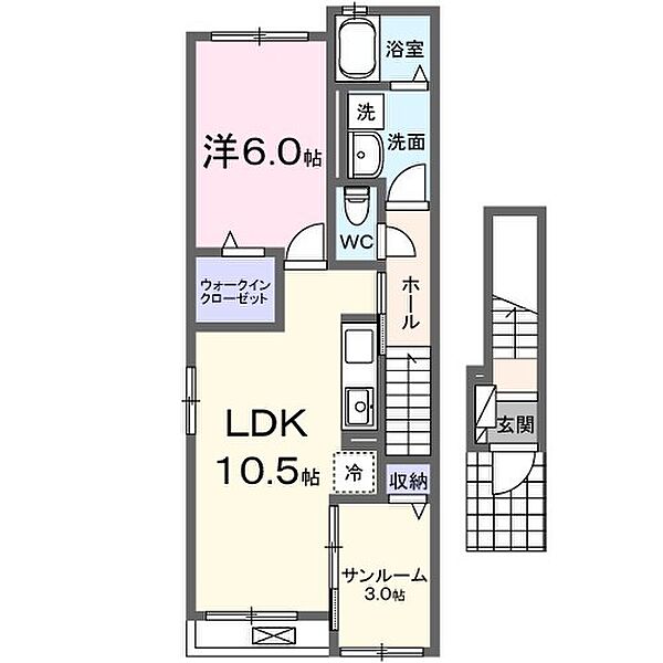 ルルシア 201｜静岡県富士宮市田中町(賃貸アパート1LDK・2階・48.92㎡)の写真 その2