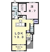 ケー・ビー・アイII  ｜ 静岡県富士宮市山本（賃貸アパート1LDK・1階・51.37㎡） その2