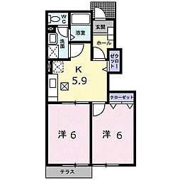 間取図画像 2DK