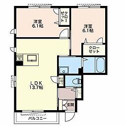 間取図画像 2LDK