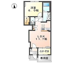 仮)黒田新築アパート 1LDKの間取図画像