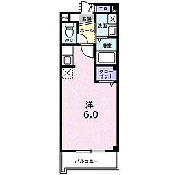 フラン淀川 ワンルームの間取図画像