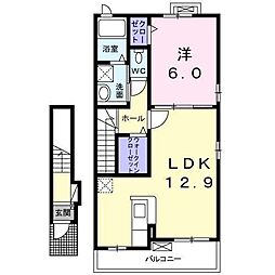セレノフィオーレ 1LDKの間取図画像
