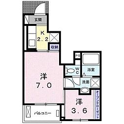 エパル 1LDKの間取図画像