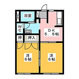 サンコート小泉 2DKの間取図画像