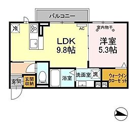 グランヴィラージュ 1LDKの間取図画像