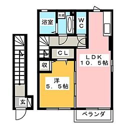 グランシャリオ5 1LDKの間取図画像