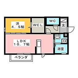 ドルチェカーサ 1LDKの間取図画像