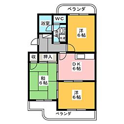 BOW&ARROW 3DKの間取図画像