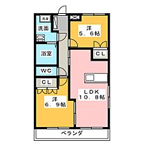 アリビオ  ｜ 静岡県磐田市二之宮（賃貸マンション2LDK・2階・54.55㎡） その2