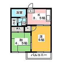 フォーブルわかば  ｜ 静岡県磐田市富士見町４丁目（賃貸アパート2K・1階・30.42㎡） その2