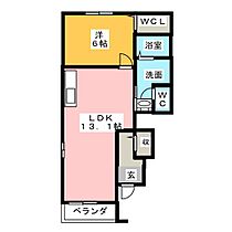 フォレスト　フクデI  ｜ 静岡県磐田市福田中島（賃貸アパート1LDK・1階・45.39㎡） その2