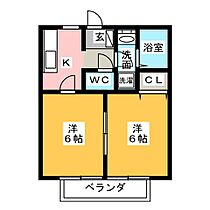 カルマート　B  ｜ 静岡県磐田市中泉（賃貸アパート2K・2階・34.78㎡） その2