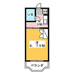 サンビレッジ 1Kの間取図画像