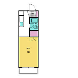 アニバーサリー竜洋 ワンルームの間取図画像