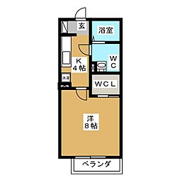 ヴィラーニ.i 1Kの間取図画像