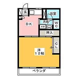 Windy宮の前 1DKの間取図画像