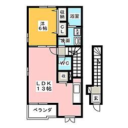 サニーアイランド 1LDKの間取図画像