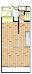 パルティール2 1LDKの間取図画像