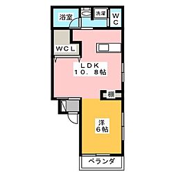 サン・セーズ・カズ 1LDKの間取図画像