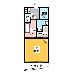 アイビー 1Kの間取図画像