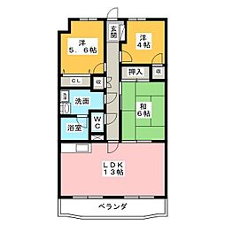 ベルティストン 3LDKの間取図画像