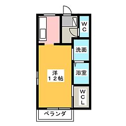 ディアスKY ワンルームの間取図画像