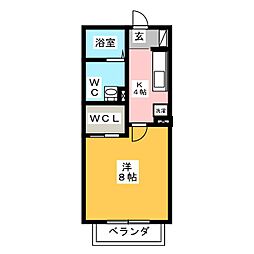 ヴィラーニ.i 1Kの間取図画像