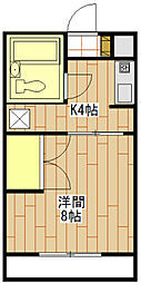 エステート・エンゼル 1Kの間取図画像