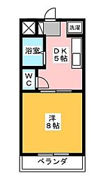 ビオス 1DKの間取図画像