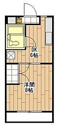 グリーンビレッジ 1DKの間取図画像