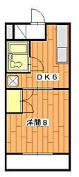 グットフェローズ 1DKの間取図画像